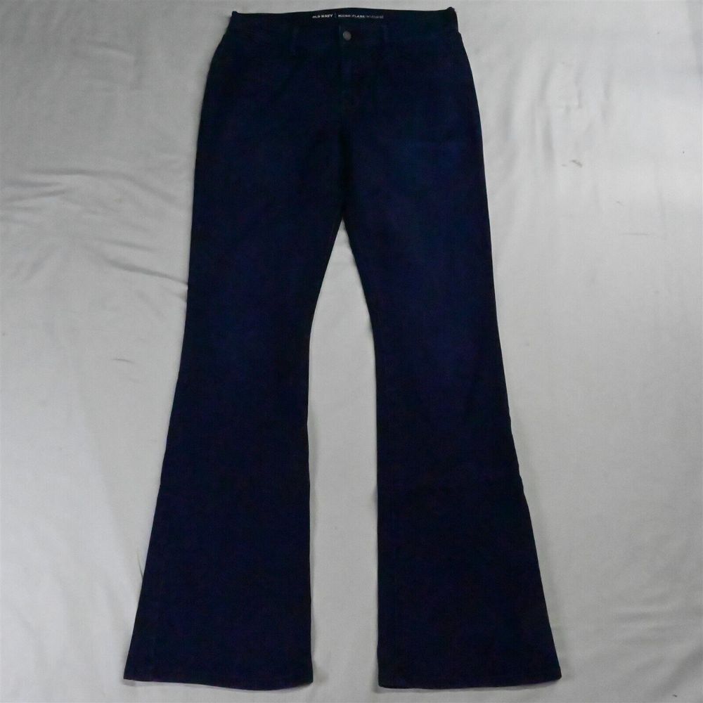 Old Navy 12 Tall Micro Flare Dark Rinse Soft Stretch Denim Womens Jeans